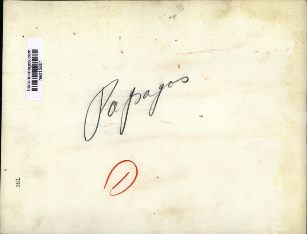 Press Photo Alexander Papagos Greek Military Leader - neo15801