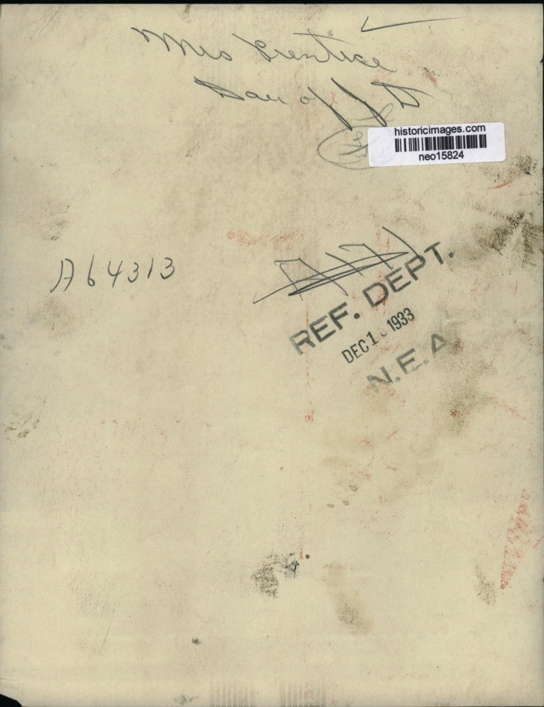 1933 Press Photo Mrs Prentice Daughter of J.D. Prentice - neo15824