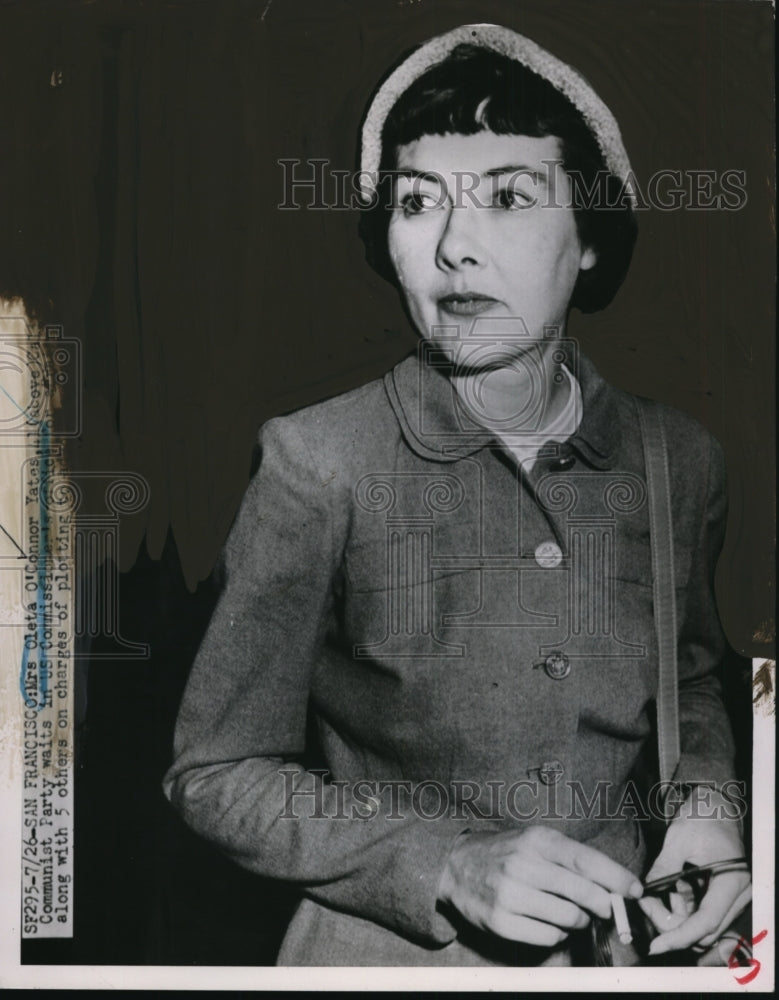 1951 Press Photo Oleta O'Conner Yate of Communist Party - neo16240