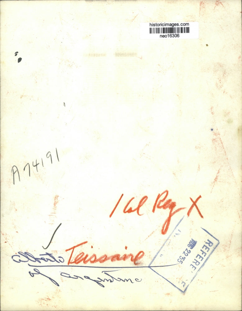 1955 Press Photo Alberto Teissaire of Argentina - neo16306