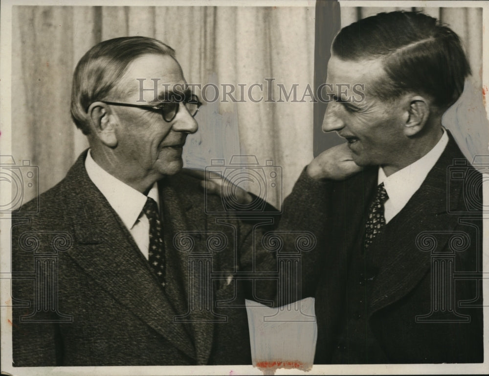 1930 Press Photo Fred B. Hicks & Son Fred D. Hicks, Reunited in San Francisco