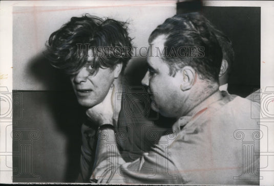 1954 Press Photo Jerry Anglin Attempts Escape Wayne County Jail, Detroit, MI