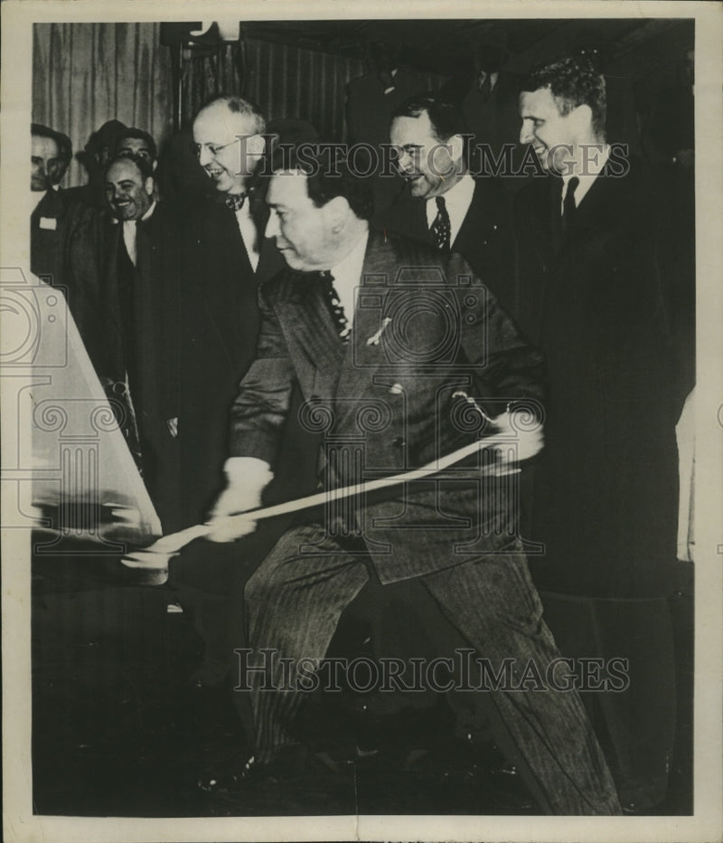 Load image into Gallery viewer, 1951 Press Photo Benjamin Fairless US Steel Breaks Ground for Morrisville Plant
