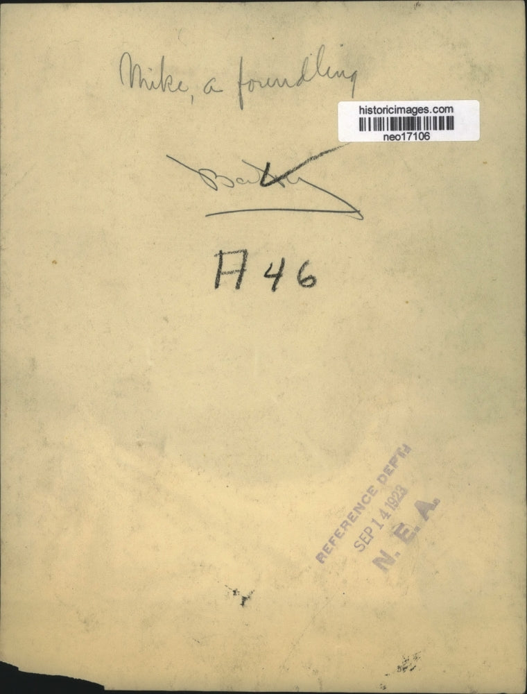 1923 Press Photo Mike a foundling orphan baby - neo17106