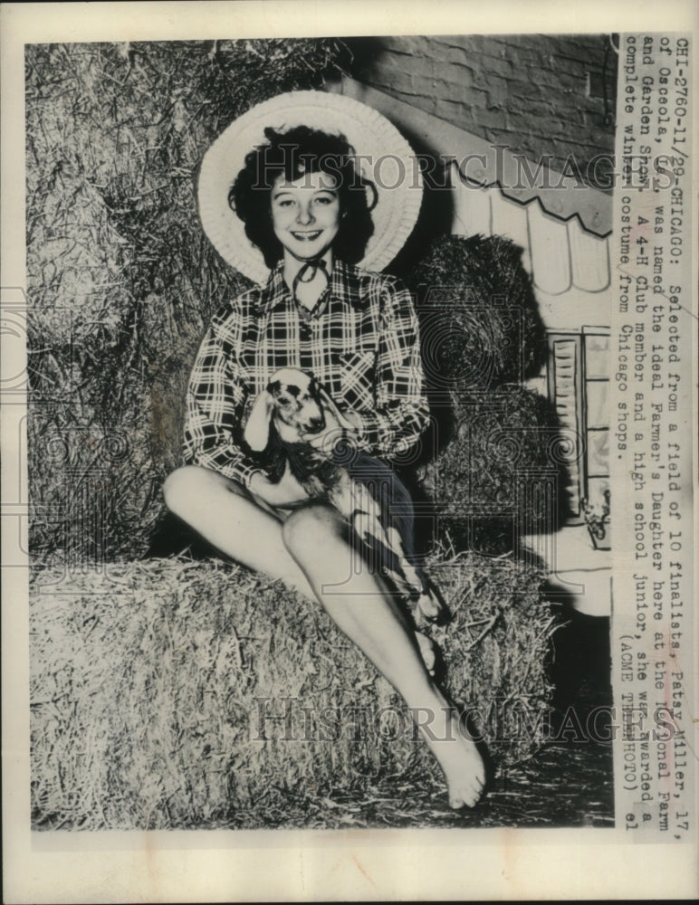 1948 Press Photo Patsy Miller ideal Farmers Daughter of 4-H in Chicago