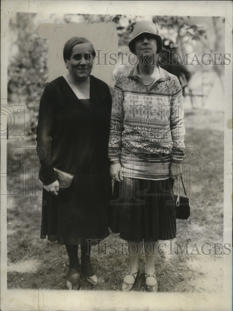 1928 Press Photo Mme Camille Drevet L & Mrs Clarence Smith, In Washington DC