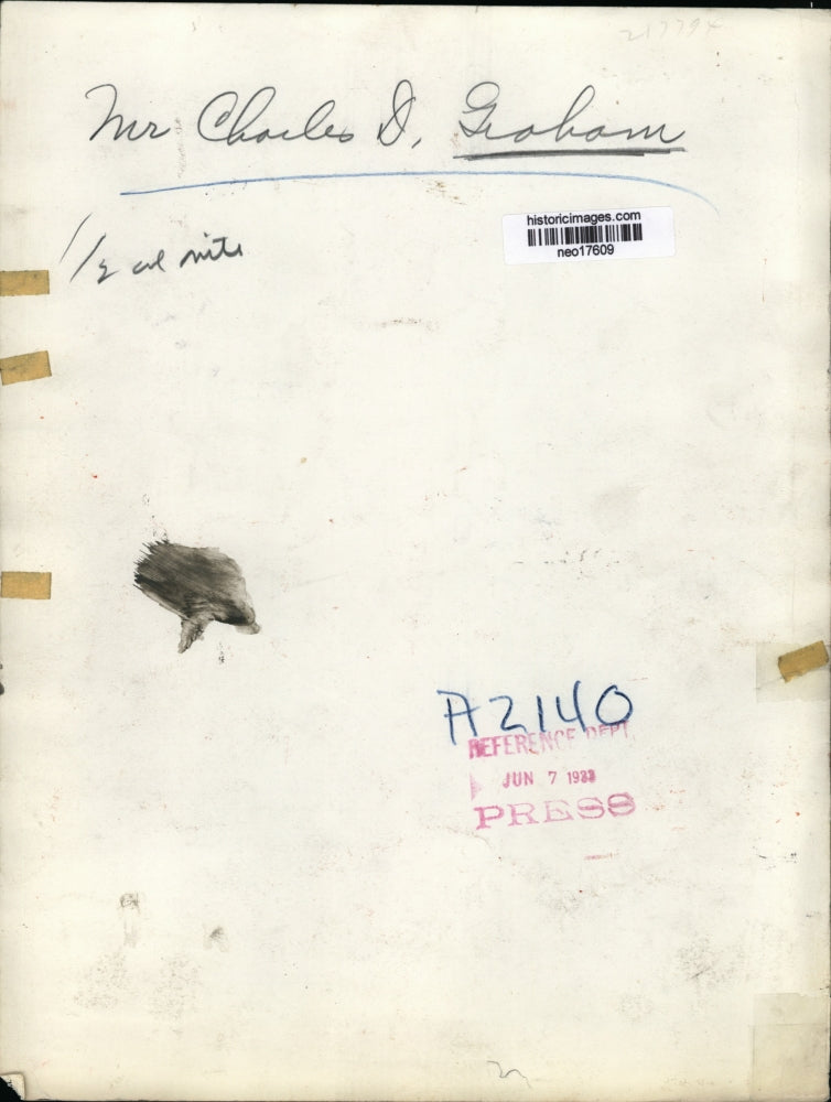 1933 Press Photo Charles D. Graham - neo17609