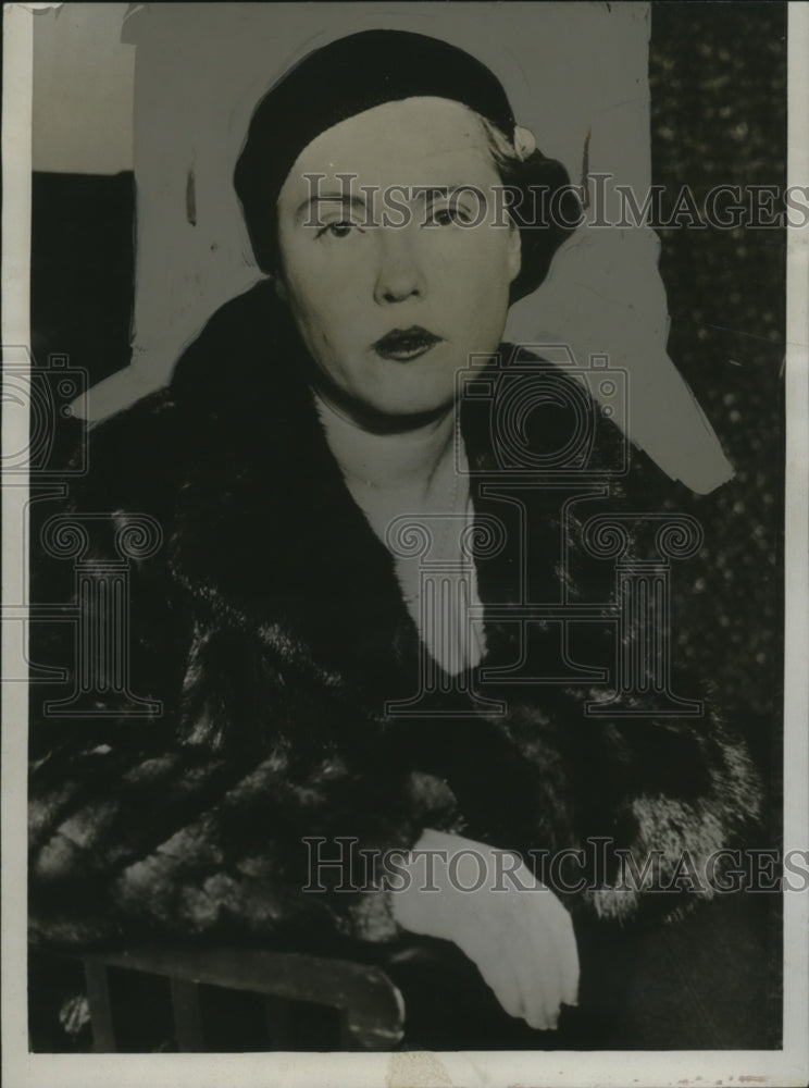 1934 Press Photo Mrs. Mary Alexander Oahlberg Chapin Testifies of Shot Husband