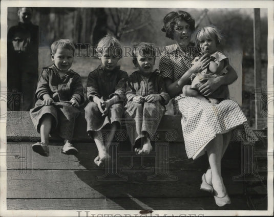 1936 Press Photo Victims of Tragedy: Chas. L. Jones, Denver J., Cecil J., Del. J