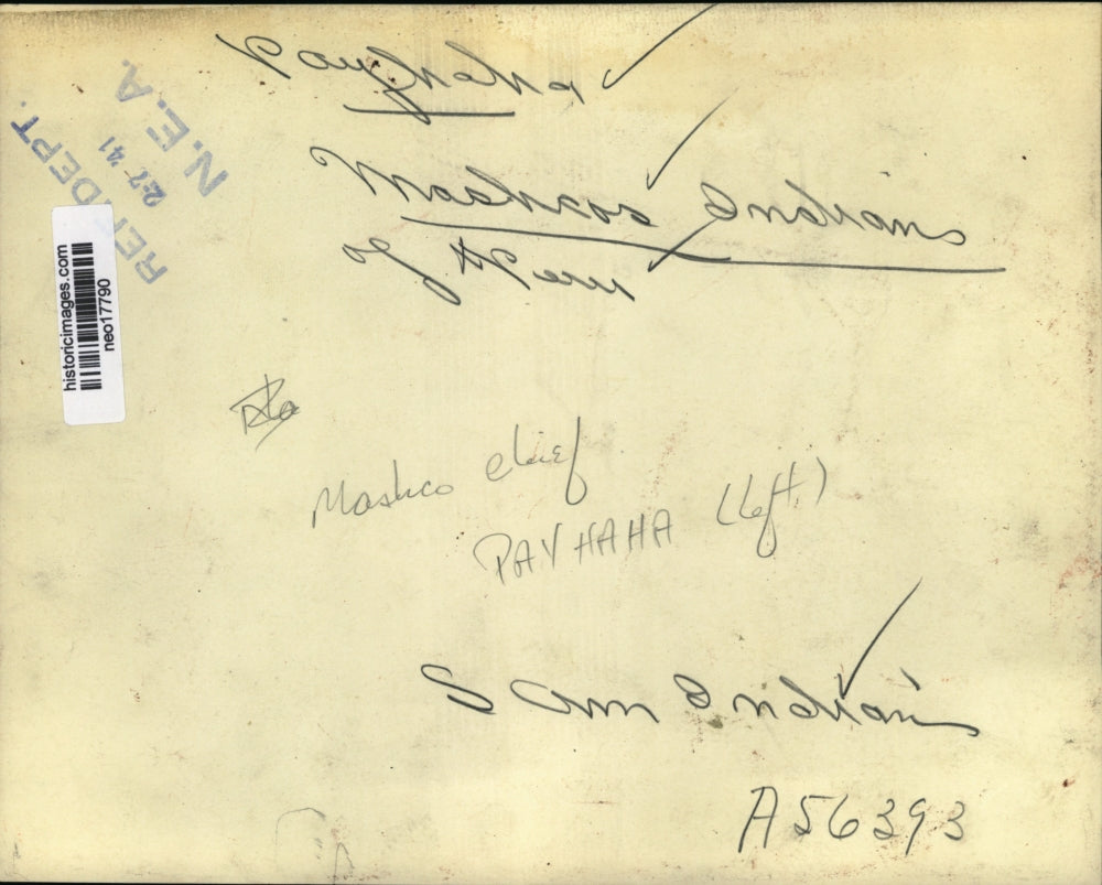 1941 Press Photo Payhaha Mascho Indians of Peru - neo17790