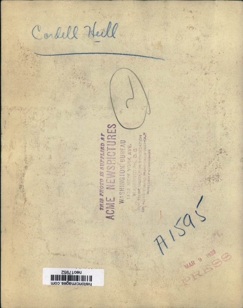 1933 Press Photo Secretary of State Cordell Hull at his office - neo17952