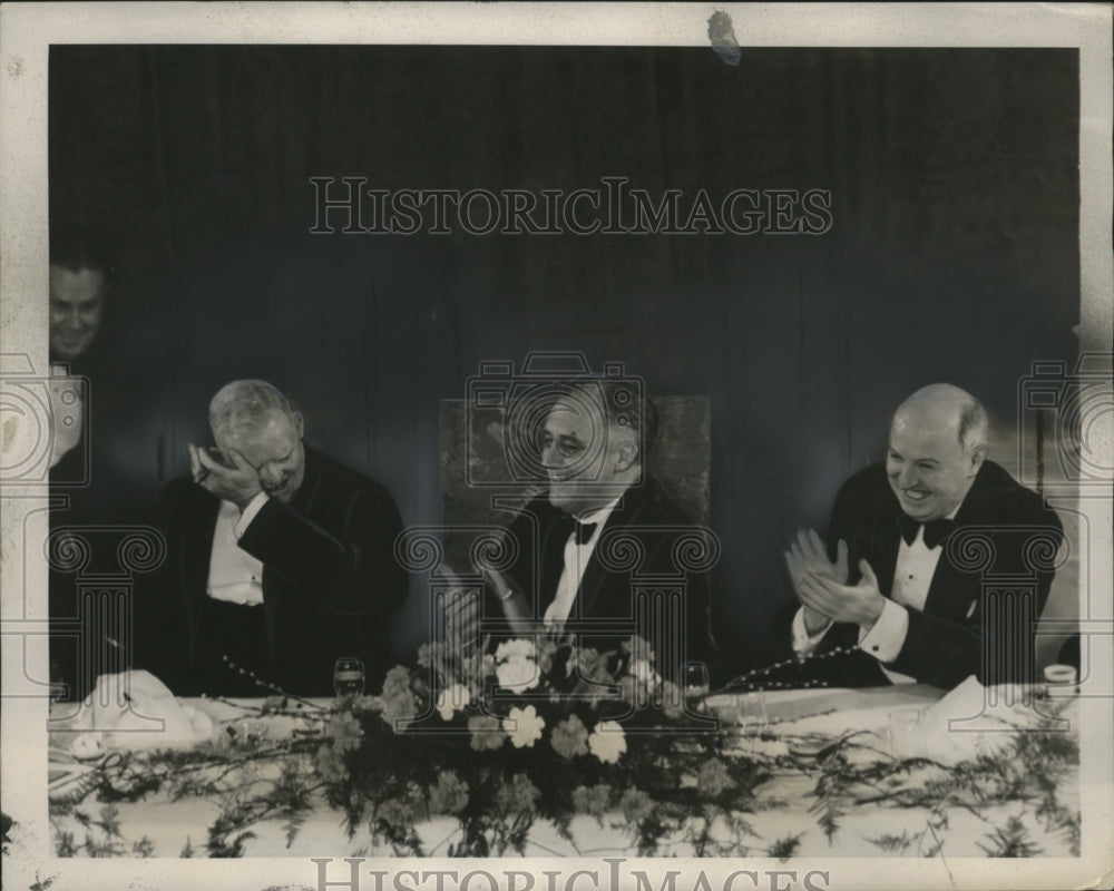1939 Press Photo VP John Nance Garner, President Roosevelt & James Farley