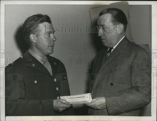 1944 Press Photo Col Paul F Yount Persian gulf Command & Basil OConor