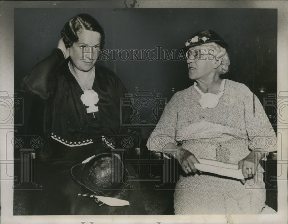 1936 Press Photo Caroline Haslett & Gertrude De Herranti at World power Conf