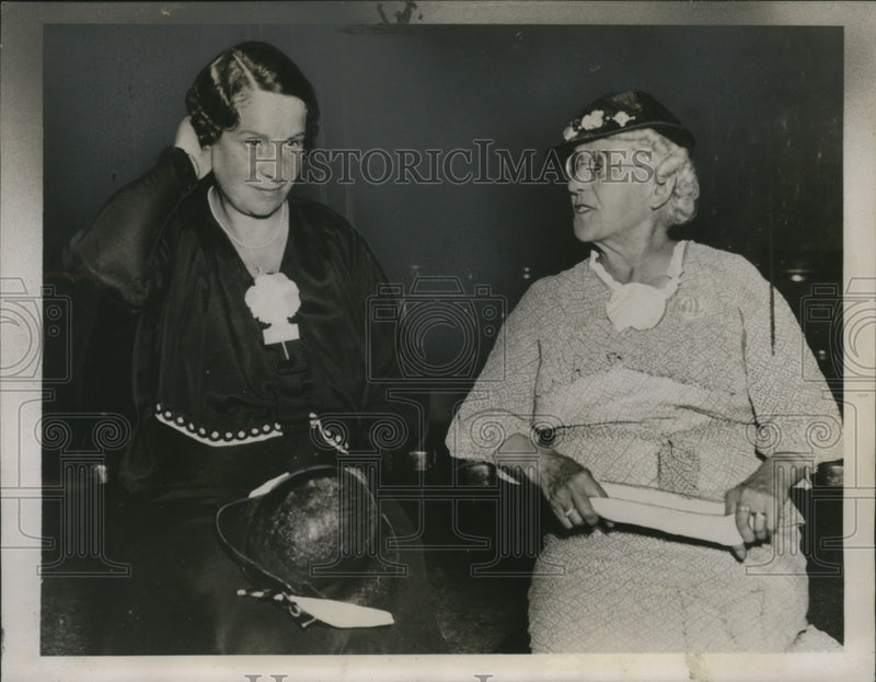 Load image into Gallery viewer, 1936 Press Photo Caroline Haslett &amp; Gertrude De Herranti at World power Conf
