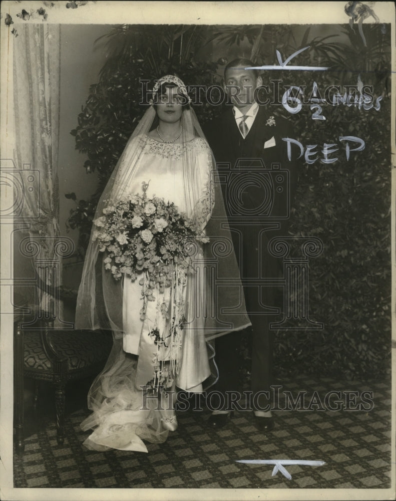 1928 Press Photo Gwendolyn Talbot, Bride of Harris Baldwin Fisher, Jr.