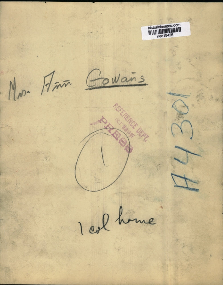 1927 Press Photo Ann Gowans - neo18426