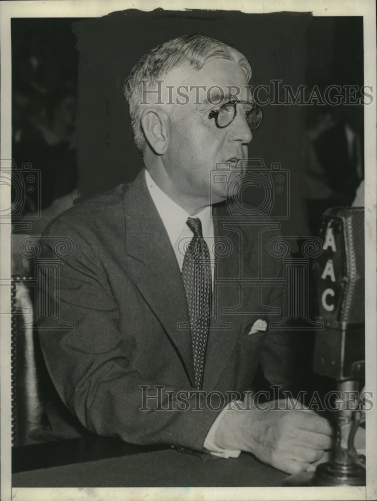 1935 Press Photo Senator Wallace H. White Jr. at House Lobby Investigation