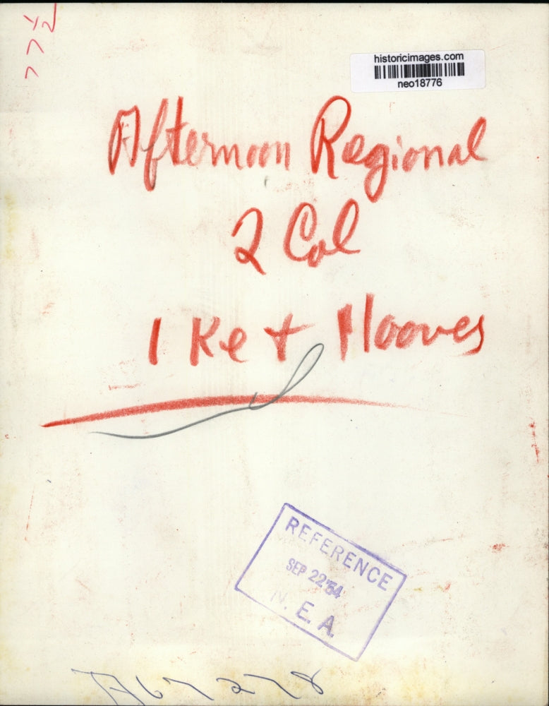 1954 Press Photo President Eisenhower & ex President Hoover in Colorado