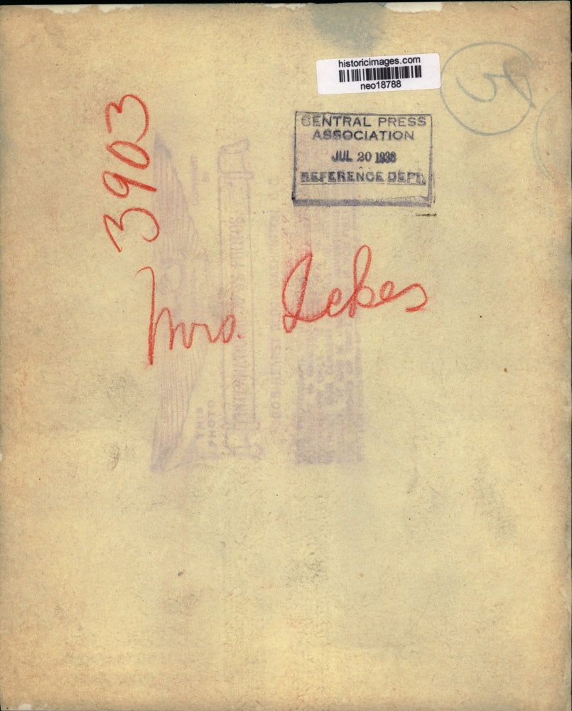 1938 Press Photo Mrs. Harold Ickes - neo18788