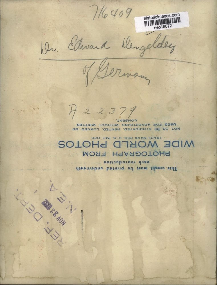 1932 Press Photo Dr Edward Dengeldey of Germany - neo19072