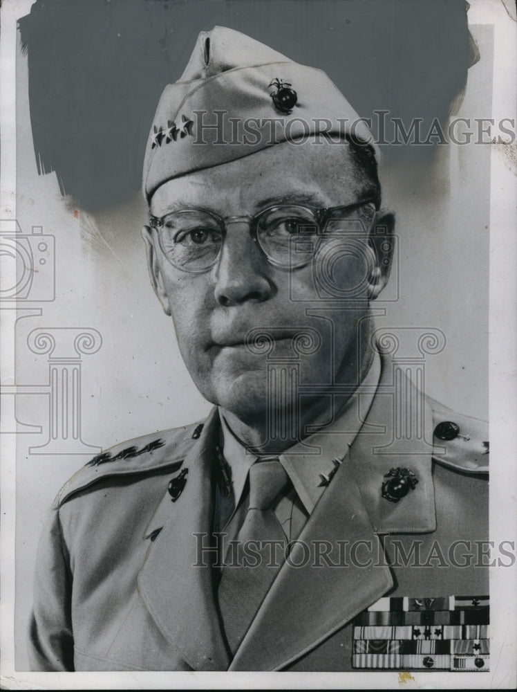 1955 Press Photo Lt General Randolph Pate new Mariene Corps Commandant- Historic Images