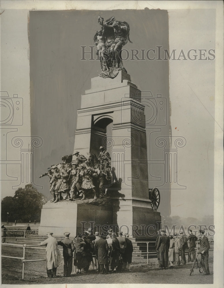 1932 Press Photo Canadian National War Memorial Opened to Public in London, Eng.- Historic Images