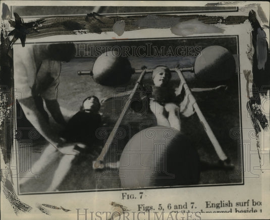 1928 Press Photo Infantile Paralysis Victims Exercising in Water - neo19402