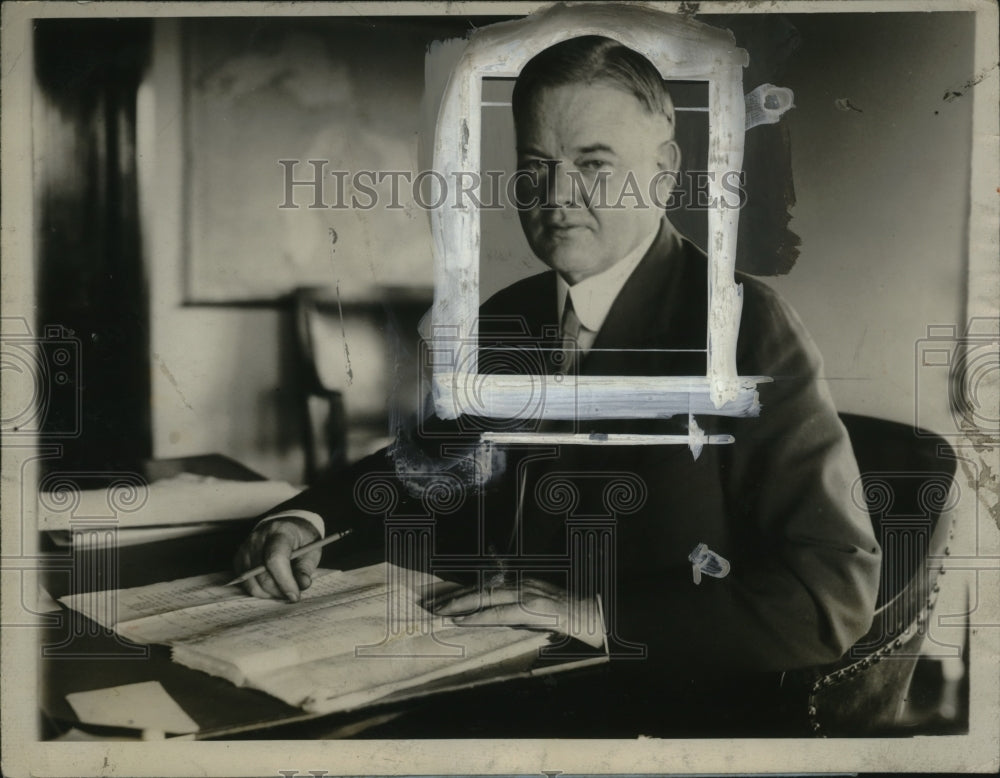 1927 Press Photo Secry of Commerce Herbert Hoover Rep Candidate for President