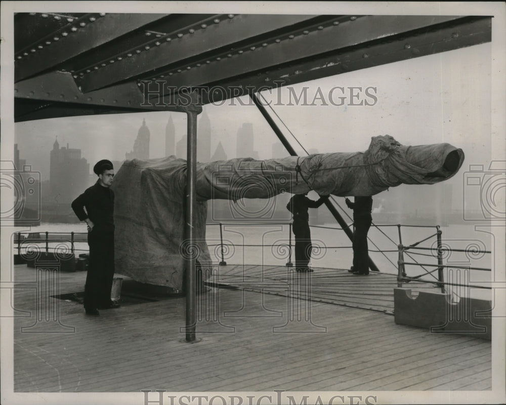 1939 Press Photo Arrival of R.M.S. Samaria from European War Zone - neo19662- Historic Images