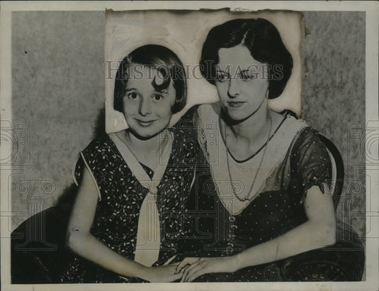 1931 Press Photo Mrs. Katherine Barnes & Daughter Katherine Josephine Barnes