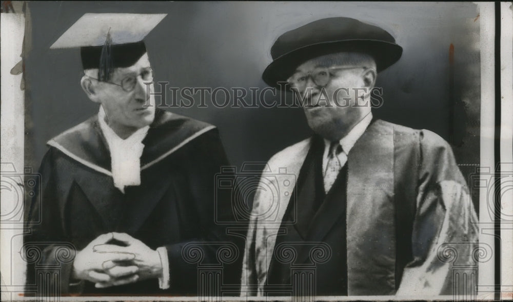 1956 Press Photo Harry Truman & Alick Smith at Oxford University, England
