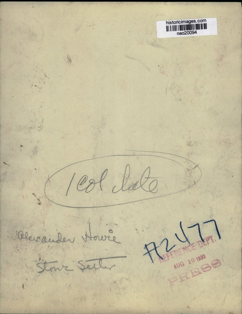 1922 Press Photo Alexander Howie Stowe settler - neo20094