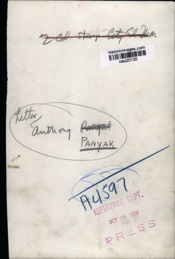 1934 Press Photo Anthony Panyak - neo20130