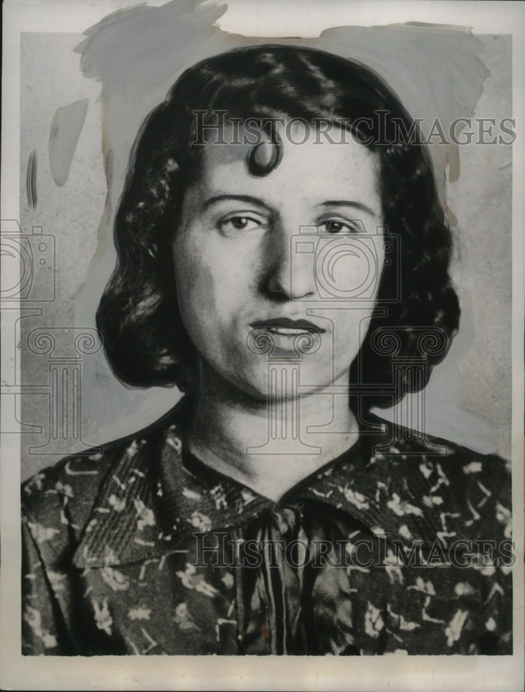 1937 Press Photo Alice Karnick detained in baby trafficing in Philadelphia PA