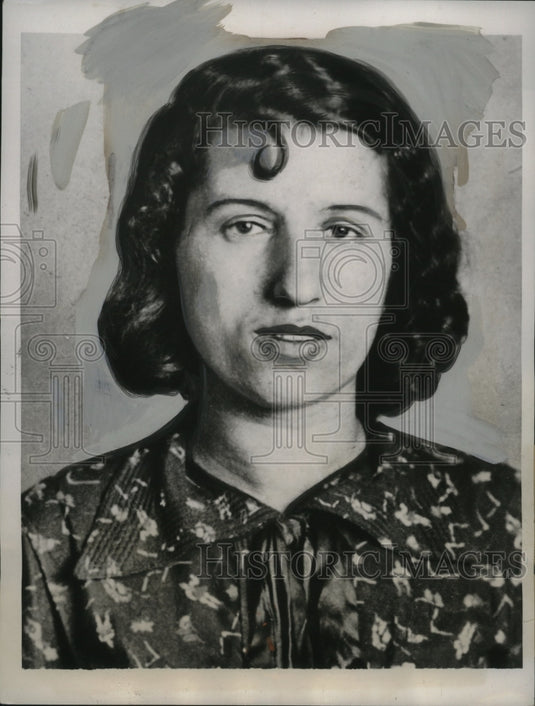 1937 Press Photo Alice Karnick detained in baby trafficing in Philadelphia PA