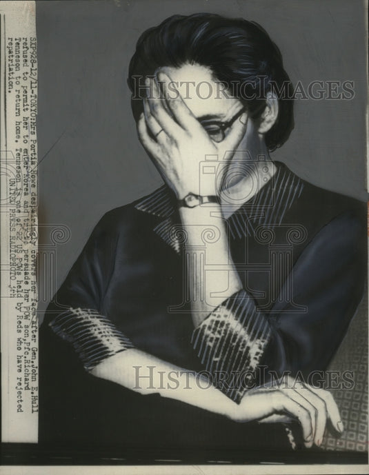 1953 Press Photo Mrs. Portia Howe's Son Among 22 POWs Refused Repatriation- Historic Images