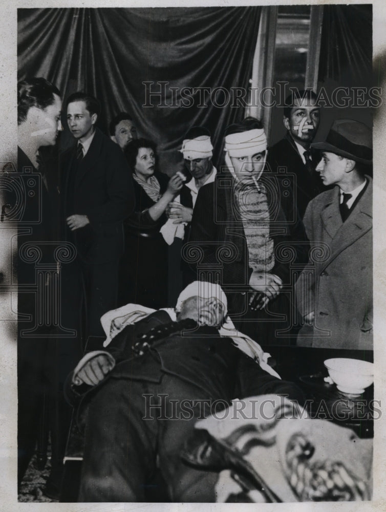 1934 Press Photo Weber&#39;s Restaurant in France Converted into Dressing Station- Historic Images