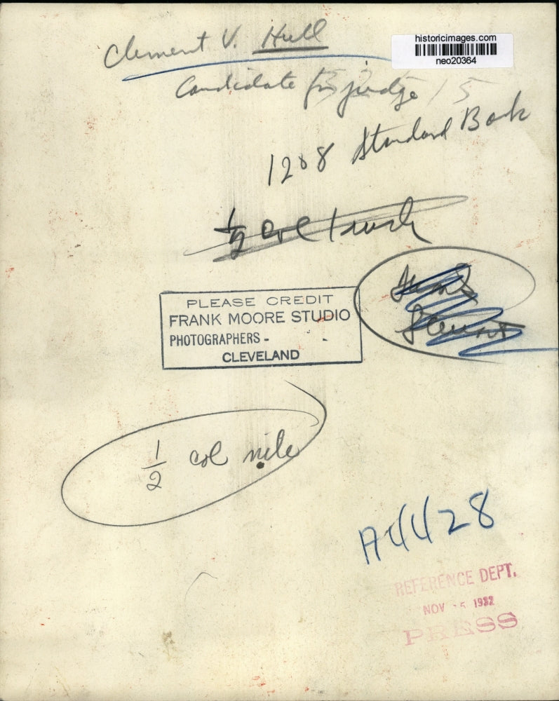 1932 Press Photo Clement V. Hill, Candidate for Judge - neo20364