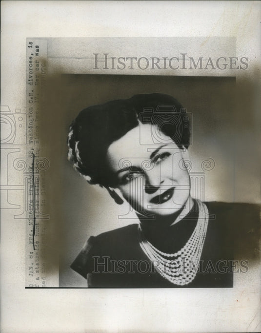 1951 Press Photo Mrs Minerva Braddock of Washington DC missing - neo20452