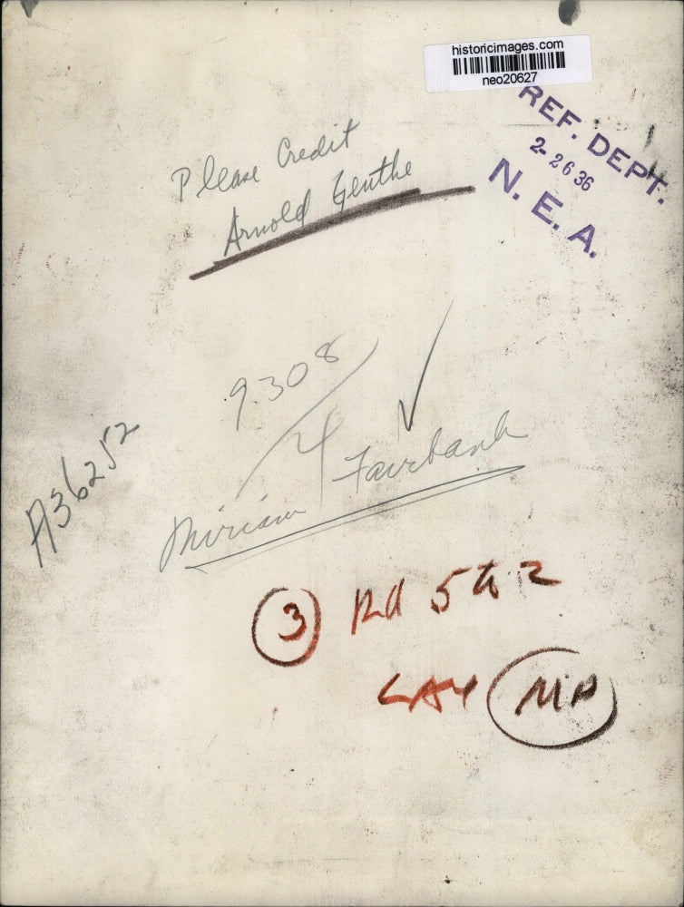 1936 Press Photo Miriam Fairbank - neo20627