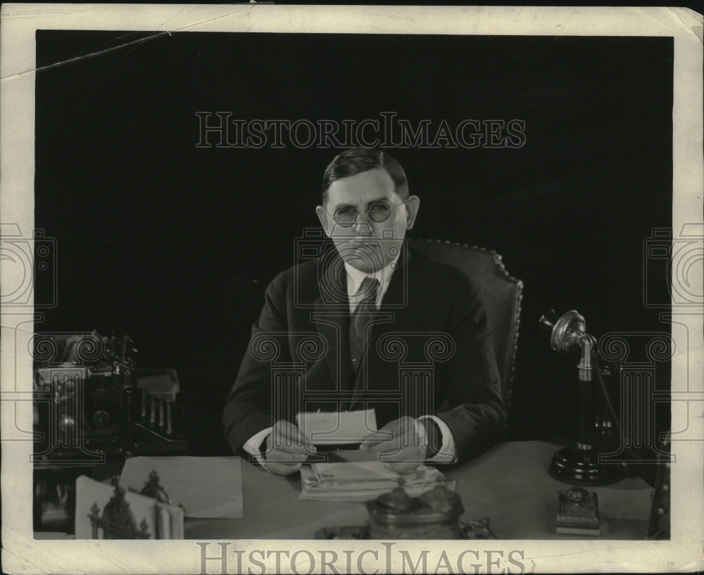 1921 Press Photo Peter B. Kyne, Author Who Wrote "Cappy Ricks" - neo20833
