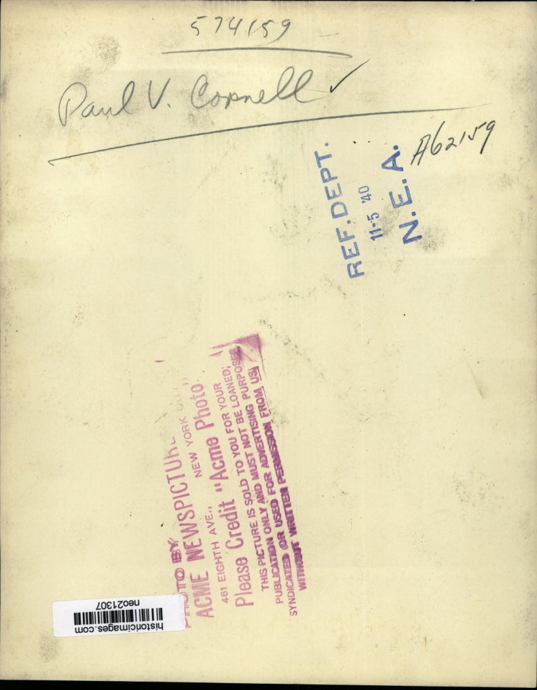 1940 Press Photo Paul V. Cornell - neo21307