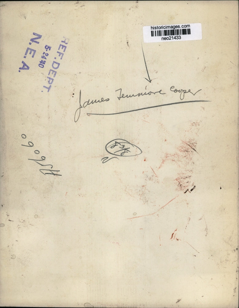 1940 Press Photo James Fenitpore Cooper - neo21433