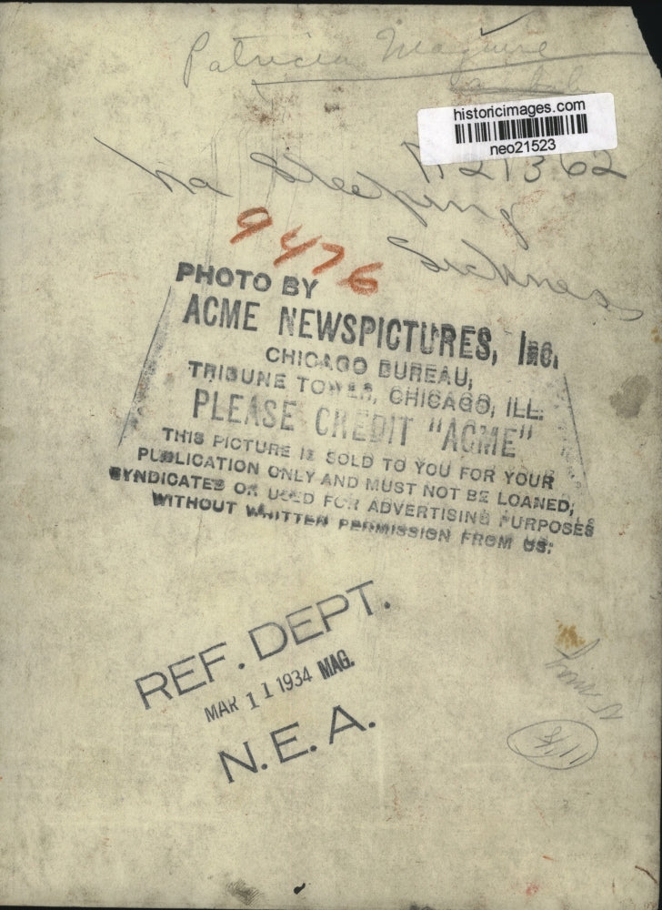 1934 Press Photo Patricia Maguire Had Sleeping Sickness - neo21523