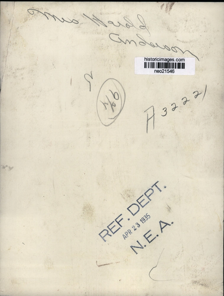 1935 Press Photo Mrs Harold Anderson - neo21546