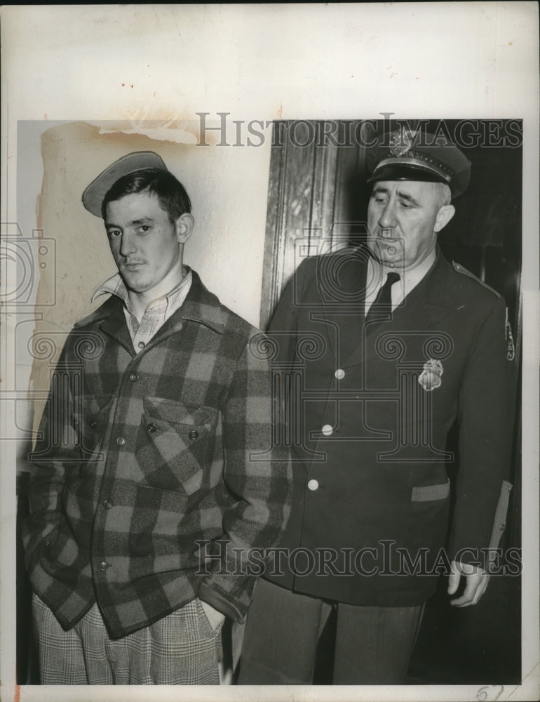 1950 Press Photo Victor Justinger, Killer Who Torched Tommy Egleston's Car