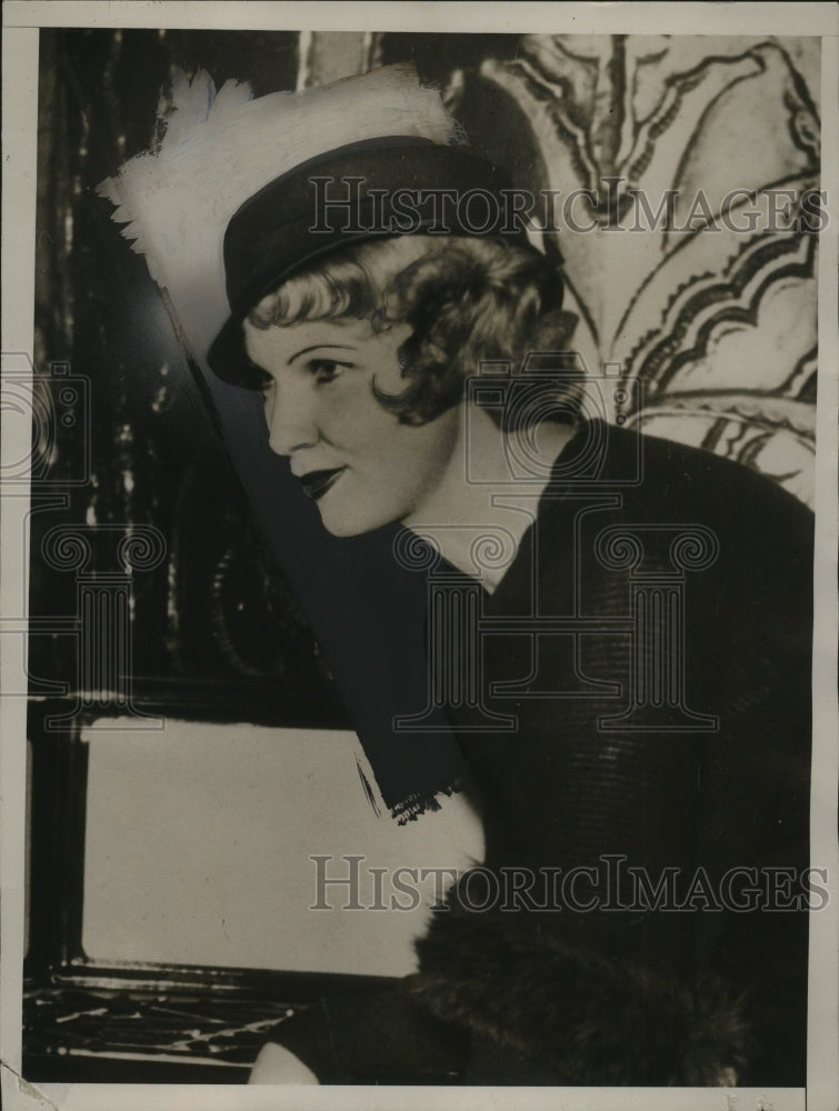 1934 Press Photo Ms Garfield Leon - neo21594