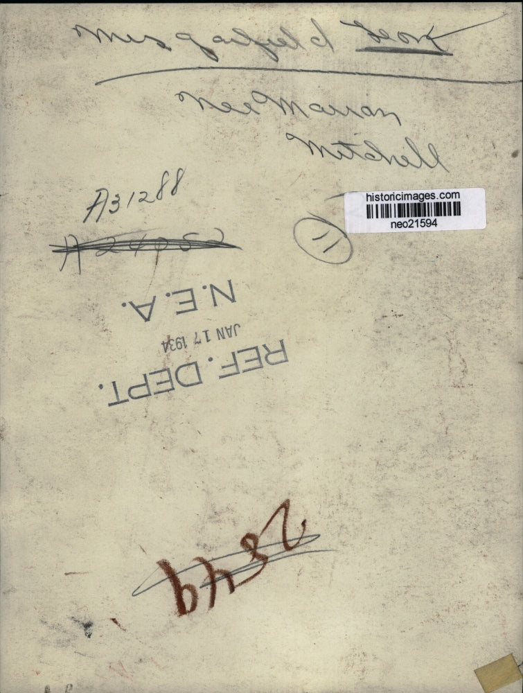 1934 Press Photo Ms Garfield Leon - neo21594