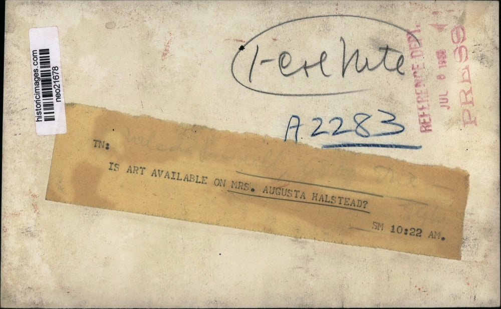 1933 Press Photo Mrs. Augusta Halstead, Artist - neo21678